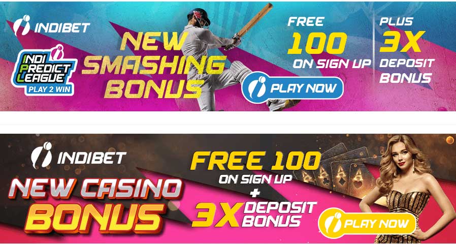 First deposit bonus at Indibet
