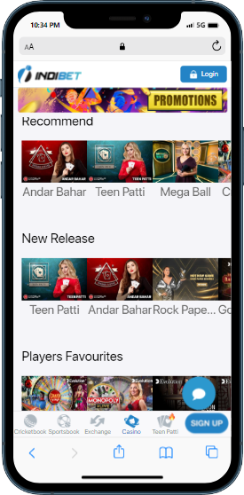Indibet app mobile iOS